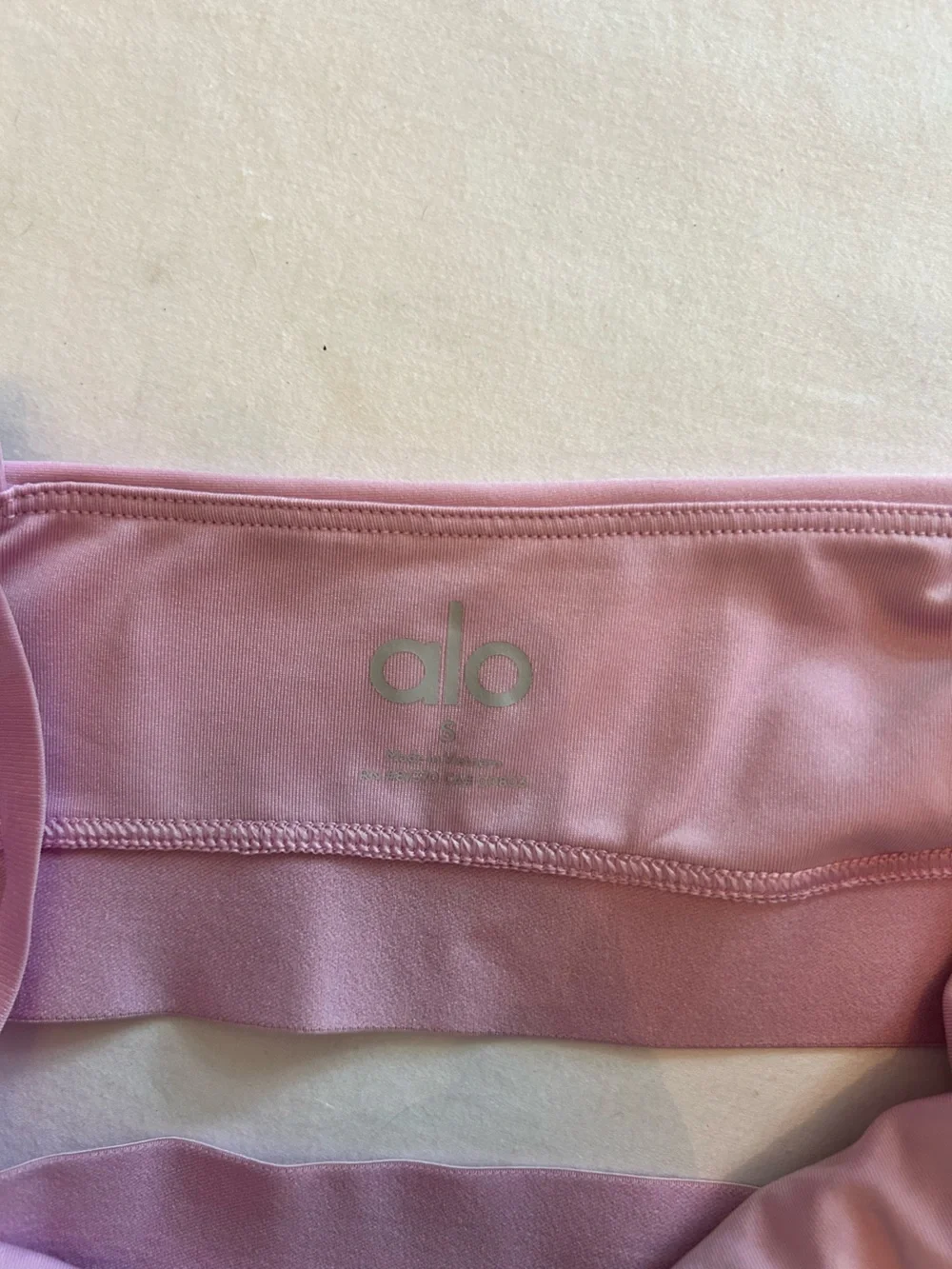 Alo yoga one shoulder Pink sports bra in size small